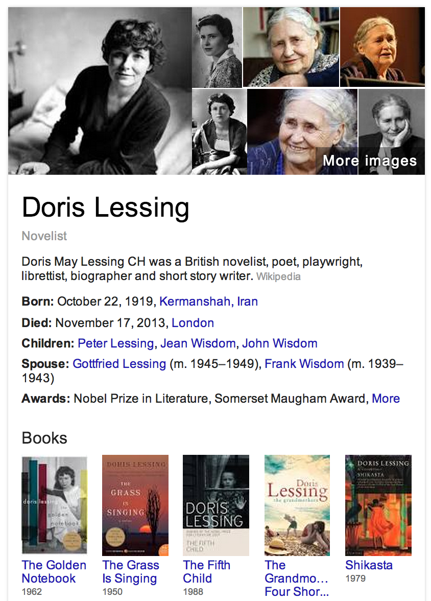 Doris Lessing RIP